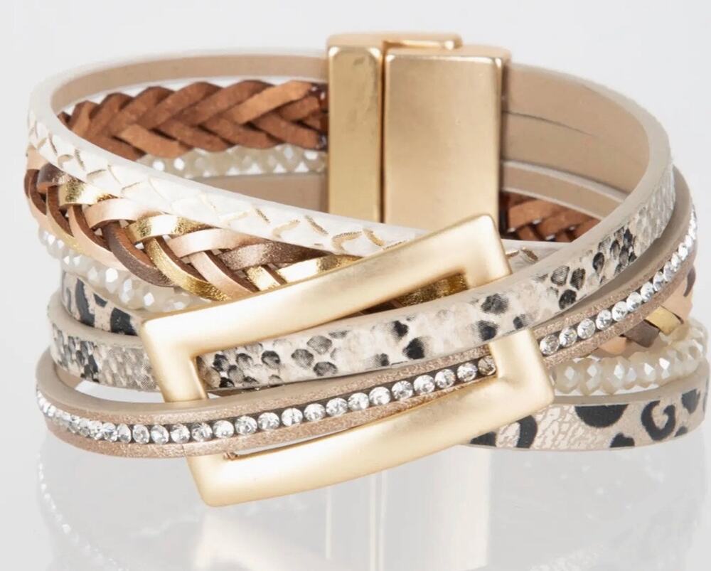 SAACHI Livio Braided Multi Strand Bracelet NWT